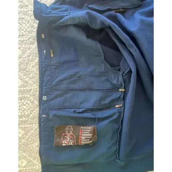SCOTTeVEST Men's Hoodie 21 Pocket Full Zip Blue Size Large - Picture 7 of 10